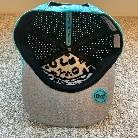 Melin Coronado Splash Hydro Neon Blue Flamingo Snapback Hat Good Vibes 56-60cm - Picture 8 of 15